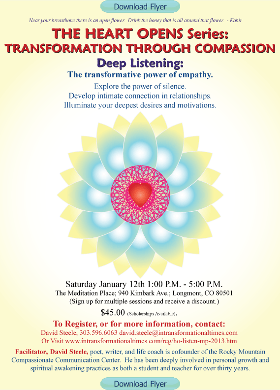 The Heart Opens Series: Deep Listening
